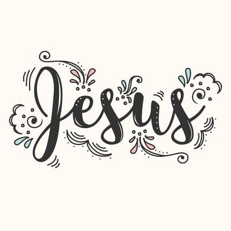 Jesus Hand, Hbd Quotes, Bible Journaling Ideas Drawings, Lettering Tutorial, Tattoo Lettering, Bible Art, Lettering Fonts, Names Of Jesus, Bible Journaling