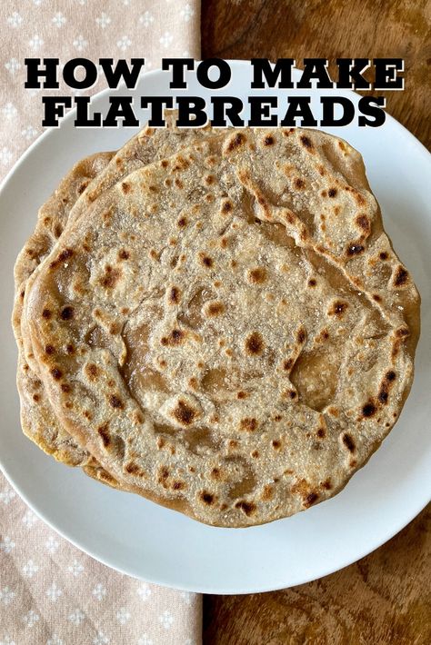 These Homemade Flatbreads are easy to make with three simple ingredients: Janie’s Mill All-Purpose Flour, Water and Salt. These fresh, pillowy Flatbreads are perfect for sandwiches, gyros or even mini pizzas! They also make a great accompaniment to soups, stews, and spreads. Einkorn Flatbread, Mill Flour, Easy Flatbread Recipes, Creative Sandwich, Fresh Milled Flour, Semolina Flour, Easy Flatbread, Homemade Flatbread, Einkorn Flour