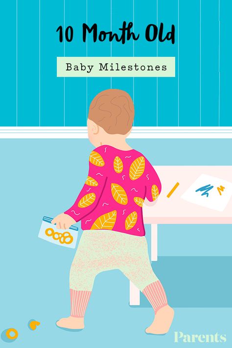 Now that your baby can probably pull himself up to a standing position, you’ll enjoy watching him explore the house. Here’s what to know about 10 month baby milestones. #tenmonths #tenmonthold #tenmonthmilestones #babydevelopment #milestones #parenting #babies 10 Month Milestones Baby, 10 Month Old Milestones, 10 Month Milestones, First Year Milestones, Baby Must Haves, Babies First Year, Nine Months, Baby Development, Baby Milestones