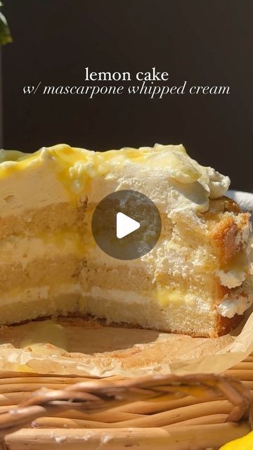 Erin Kyles on Instagram: "Lemon cake with mascarpone whip! 🍋🍰 

Featuring a zesty lemon vanilla cake, a super rich, creamy & perfectly sweetened mascarpone whipped cream aand a perfectly tart lemon curd. This is my July substack subscriber exclusive recipe and it’s in the current running for my favorite cake I’ve ever made.

🍋 find the full recipe on my substack or comment “lemon cake” for the substack recipe link in your DM’s!

🏷️ #lemoncake #vanillacake #lemoncurd #mascarpone #mascarponecream #bakefromscratch #bakefeed #bakingblog" Lemon Vanilla Cake, Tart Lemon Curd, Mascarpone Whipped Cream, Cake With Mascarpone, Mascarpone Cake, Lemon Curd Cake, Cakes Recipes, Layer Cakes, Baking Blog