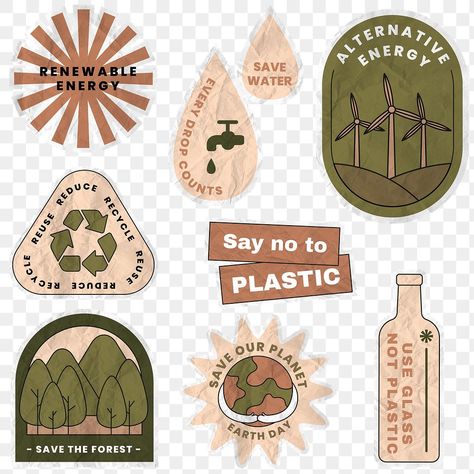 Recycle Aesthetic, Recycling Aesthetic, Environment Stickers, Univ Series, Environmental Posters, Free Paper Texture, Wrinkled Paper, Save Environment, Diy Gift Set