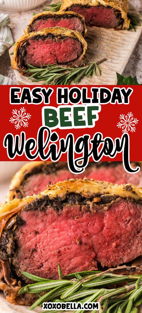 Beef wellington recipe for the holidays Best Beef Wellington Recipe, Easy Beef Wellington, Christmas Beef, Mushroom Pate, Homemade Corned Beef, Beef Tenderloin Recipes, Beef Wellington Recipe, Tenderloin Recipes, Beef Wellington