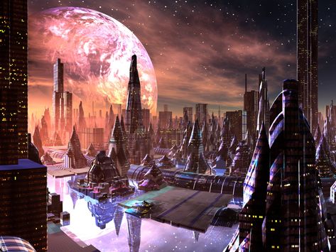 NASA funds SETI study to scan exoplanets for alien "technosignatures" University Of Rochester, Sci Fi City, Alien Planet, Alien Worlds, Other Space, Futuristic City, Future City, Support Mural, Aliens