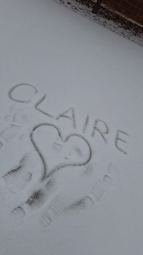 Name in snow Claire Wallpaper Name, Claire Name Aesthetic, C Wallpaper Letter Aesthetic, Claire Name, Shameless Dr, Letter Aesthetic, Wallpaper Letter, Aesthetic Names, Name Wallpaper