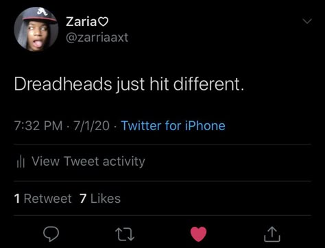 Follow my Twitter @zarriaaxt🥺💞 Follow My Spam Quote, Locked In Quotes Twitter, Stud Twitter Quotes, Tweets About Dreadheads, Quotes About Dreadheads, I Love Dreadheads Twitter Quotes, Dreadhead Quotes Twitter, Dread Head Quotes Twitter, Future Twitter Quotes