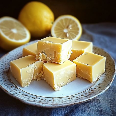 5-Minute Lemon Fudge - recipes Lemon Fudge Recipe, Lemon Fudge, Easter Dirt Cake, 5 Minute Fudge, Small Cupcakes, Candied Lemons, Fudge Recipes, White Chocolate Chips, Fresh Lemon Juice