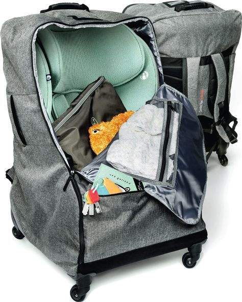 The Little Stork Car Seat Travel Bag With Wheels - 3 In 1 Padded Carseat Carrier Backpack With Extra Storage To Cover All Your Toddler Airplane Travel Essentials - Baby Car Seat Bags For Air Travel Car Seat Travel Bag, Roller Backpacks, Car Seat Bag, Airplane Travel Essentials, Travel Car Seat, Backpack Cover, Travel Belt, Baby Car Seat, Car Seat Stroller