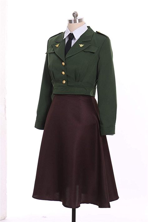 Amazon.com: Fortunehouse Women's Officer Uniform Agent Peggy Carter Dress Cosplay Costume Uniform Suit Green: Clothing Collage Uniform, Woman Uniform, P.e Uniform, Officer Uniform, Scientist Outfit Women, Green Uniform, Vintage Uniform, Suit Dresses, Dress Suit