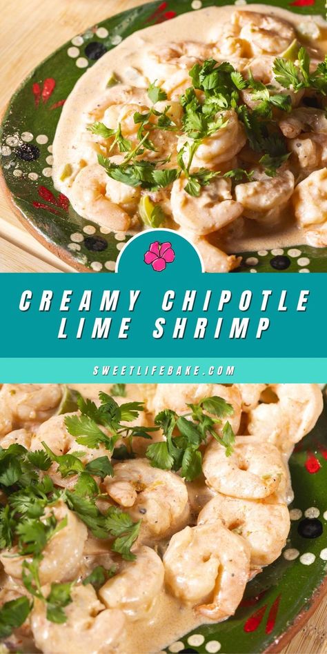 Creamy Chipotle Lime Shrimp Chipotle Lime Shrimp, Tuna Salad Sandwich, Chipotle Peppers, Lime Shrimp, One Skillet Meals, Dinner Entrees, Chipotle Pepper, Tuna Salad, Cooking Together