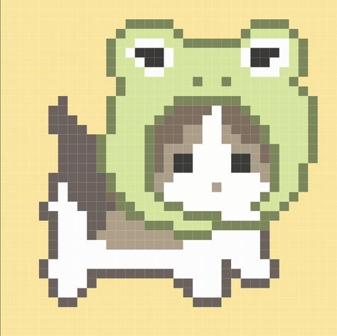 Minecraft Cute Pixel Art, Pixel Cat Drawing, Cute Frog Pixel Art, Yellow Cat Drawing, Pixel Art Small Cute, Cottagecore Pixel Art, Cute Cat Pixel Art, Axolotl Pixel Art, Capybara Pixel Art