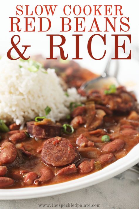 Easy Red Beans And Rice Recipe, Louisiana Red Beans And Rice Recipe, Louisiana Red Beans And Rice, Red Beans And Rice Recipe Crockpot, Easy Red Beans And Rice, Louisiana Red Beans, Red Beans And Rice Recipe Easy, Red Bean And Rice Recipe, Slow Cooker Red Beans