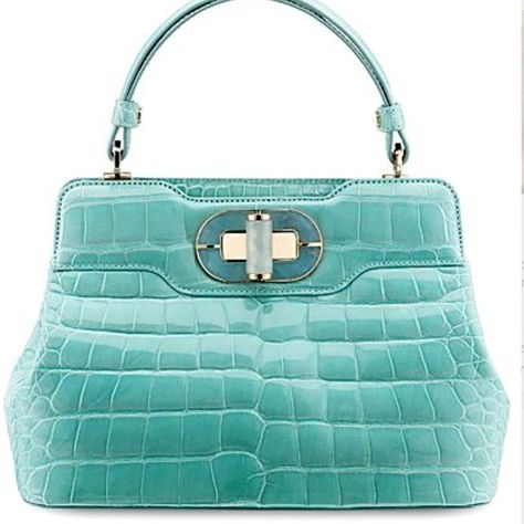 Bulgari Bag, Aqua Bag, Turquoise Bag, Vintage Leather Handbag, Handbag Heaven, Beautiful Handbags, Summer Vintage, Womens Fashion Trends, Beautiful Bags