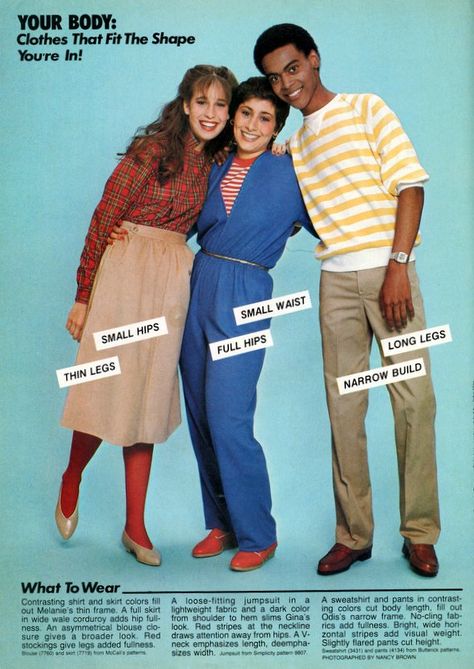 Clothes that fit the shape you’re in (1982) Fanfiction Inspiration, 1982 Fashion, Decade Fashion, 80s Life, Eighties Fashion, Vintage Fashion 80s, Blouse Drawing, Tips For Teens, Fashion Goals