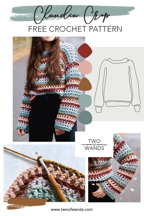 Pola Kardigan, Pola Sweater, Babysitters Club, Crochet Sweater Pattern, Crochet Jumper, Crochet Sweater Pattern Free, Mode Crochet, Crochet Braid, Clothing Patterns Free