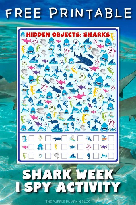 Calling all little shark enthusiasts! Test your observation skills with the Free Printable Sharks Hidden Objects Game. Can you spy all the hidden sharks lurking in the picture? Visit The Purple Pumpkin Blog to find the free printable and enjoy a fun-filled game of I Spy Sharks. Under The Sea Sensory, Sensory Activities For Toddlers, Clark The Shark, Shark Activities, Shark Games, Shark Pictures, Sharks For Kids, Hidden Object Games, Sensory Activities Toddlers