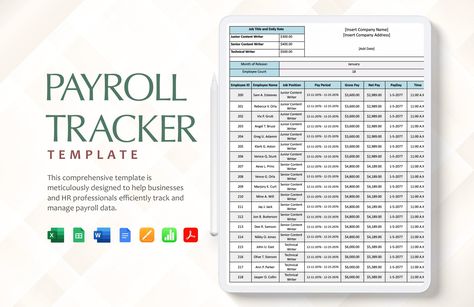 Payroll Tracker Template Payroll Template Free, Resume Generator, Payroll Template, Orientation Day, Timesheet Template, Attendance Sheet, Reward And Recognition, Free Cover Letter, Seo Plan