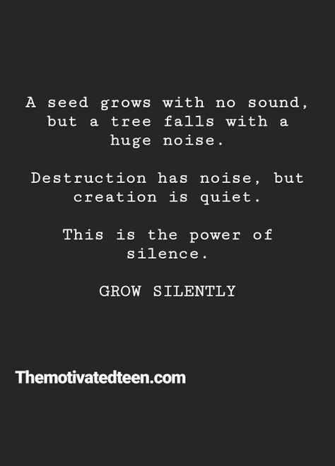 Noise Quotes Too Much, Working Silently Quotes, Quiet The Noise Quotes, Outside Noise Quotes, Work Silently Quote, The Power Of Silence Quote, Grow In Silence Quotes, Noise Quotes, Grow Silently