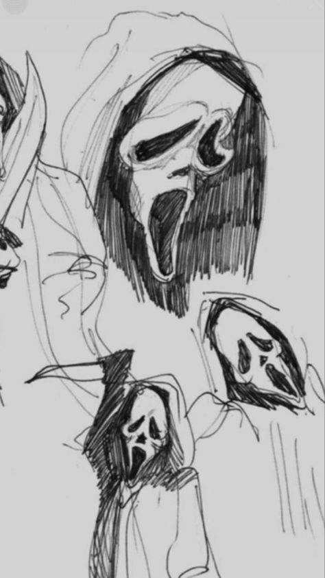 Rikki H2o, Screaming Drawing, Scream Art, Scary Drawings, Horror Drawing, Horror Movie Art, Graffiti Drawing, Doodle Art Designs, Dream Art