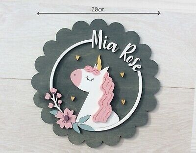 Wooden Plaque Ideas, Princess Sign, Lézervágott Fa, Unicorn Names, Unicorn Princess, Mdf Crafts, Wood Name Sign, Name Plaque, Princess Castle