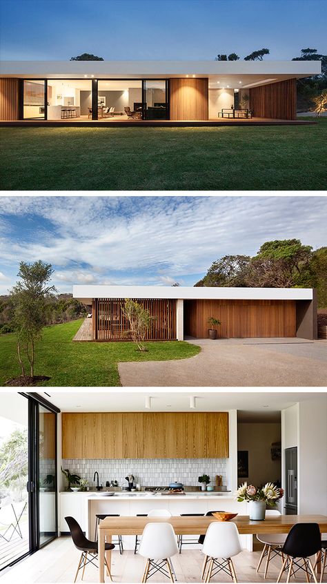 Blairgowrie 2 Pavilion by InForm Design on the Mornington Peninsula in Australia Brighton Houses, Australia House, A Modern House, Glass Pavilion, Casa Country, Mornington Peninsula, Modern Architecture House, Sustainable Architecture, Facade House