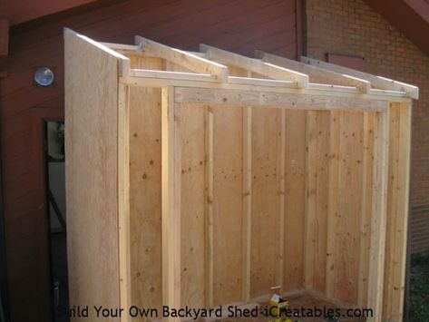 siding installed on shed Build A Lean To Shed, Building A Wood Shed, Generator Shed, Small Shed Plans, Carport With Storage, Shed Designs, Lean To Shed Plans, Backyard Storage Sheds, Diy Storage Shed