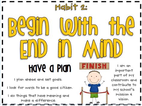 begin with the end in mind Bgca Activities, Mind Activities, 7 Habits Of Happy Kids, Covey 7 Habits, Friendship Skills, Student Leadership, Team Meeting, Seven Habits, Character Counts