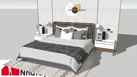 Nhatay-Combo Bed-Modern stylist (56) | 3D Warehouse Bedroom 3d Warehouse, Bed 3d Warehouse, Decor 3d Warehouse, Sketchup 3d Warehouse, Sketchup Warehouse, Warehouse Interior, Bed Cover Design, Furniture Details Design, Bed Modern