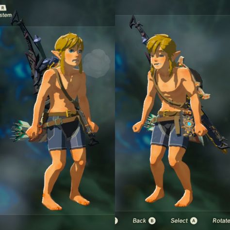 Look at his abs when hes cold 😍 Botw Link Reference, Botw Zelda Reference, Zelda Reference, Link Hot Fan Art Botw, Silly Link Botw, Botw Link Screenshots, Loz Art, Zelda Botw Thick, Zelda Diy