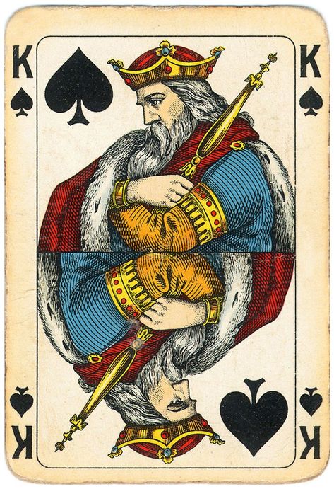 Jacob Holmblad pattern cards Holmblads Billeder Eneret Bridge VASS for Salomon Co  King of spades King Card Design, King Of Spades Card, King Of Cards, King Card, Pattern Cards, Card Tattoo Designs, King Of Spades, High School Art Projects, Clover Tattoos