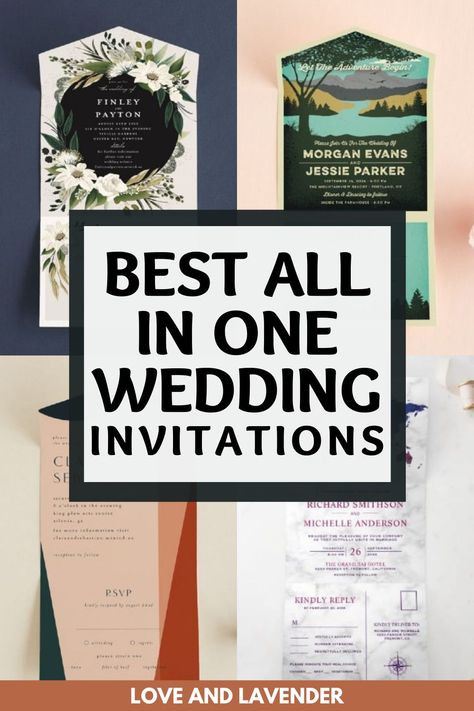 All In One Invitations Wedding, All In One Wedding Invitations, Wedding Invitation Website, Minted Wedding Invitations, Wedding Invitation Fonts, Traditional Invitation, Getting Hitched, Creative Wedding Invitations, Budget Friendly Wedding