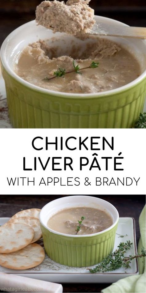 A rich and smooth chicken liver pate with apples and brandy that's perfect on apple slices or with crackers. Recipe adapted from Martha Stewart's Entertaining Liver Pate Recipe, Organ Meats, Liver Pate, Liver And Onions, Pate Recipes, Chicken Liver Pate, Liver Recipes, Chicken Liver, Beef Liver