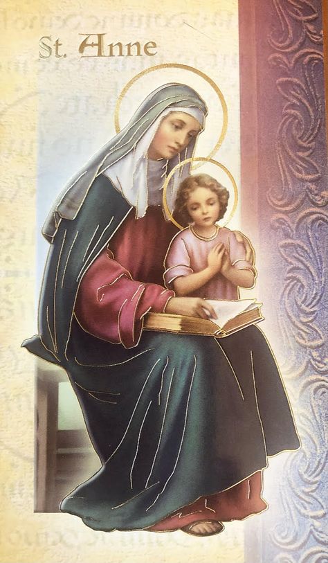 St Anne Mother Of Mary, St Anne Prayer, Novena Prayers Catholic, Subject Design, Saint Agatha, Saint Anne, Mary Pictures, Virgin Mary Art, Saint Ann