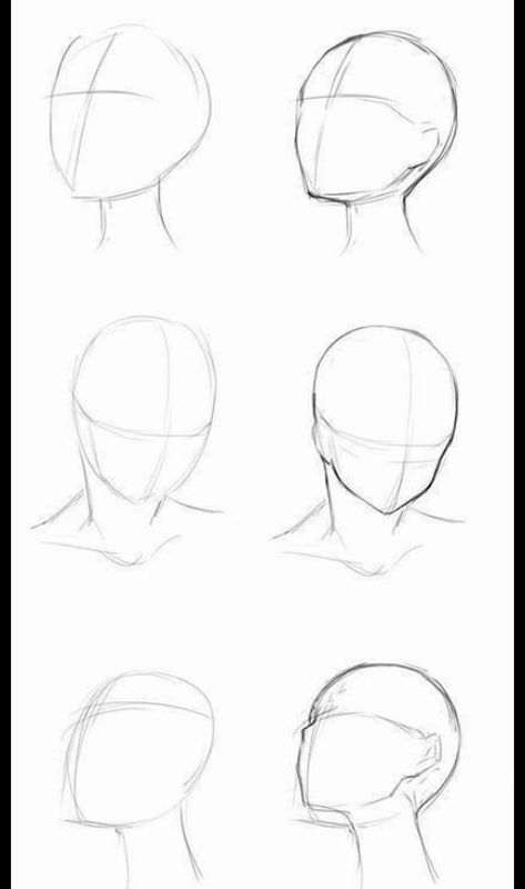 Head Atonomy Drawing, Head Pov Reference, Anime Guy Head Reference, How To Teach Drawing, Face Template Anime, Serious Expression Drawing, Cartoon Face Template, Anime Head Template, Head Refrence Pose Drawing