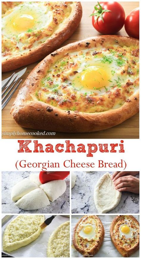 Georgian Bread, Georgian Food, Armenian Recipes, Cook Recipes, Yeast Bread, God Mat, Cheese Bread, Russian Recipes, Bread Recipes Homemade