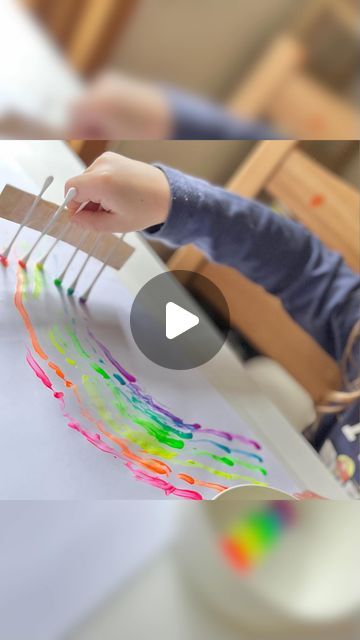 Tara Burns • The Littles Learn on Instagram: "🌈 Rainbow Q-Tip Painting 🌈
If your little one loves painting you need to give this a try! 

In addition to having a super fun time your little ones will work on their:
🙌🏼 Fine motor skills
👀 Hand eye coordination
💪🏼 Gross motor skills
🧑🏼‍🎨 Creative thinking

🌈 Follow @the.littles.learn for more fun activity ideas! 💗

#kidscraftsideas #thelittleslearn #kidactivities #kidartists #processartforkids #artforkids #kidsartideas #kidsartandcraft #kidsartsandcrafts #fiveminutecrafts #easyathomeideas #kidsactivitiesblog #kidseducationalactivities" Q Tips Crafts For Kids, Wikki Stix Ideas, Q Tips, Q Tip Painting, Hand Eye Coordination, Educational Activities For Kids, Kids Projects, Q Tip, Gross Motor