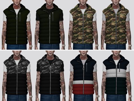 Sims Community, Sims 4 Custom Content, The Sims Resource, Sims Resource, Puffer Vest, Custom Content, Sims 4 Cc, The Sims 4, The Sims