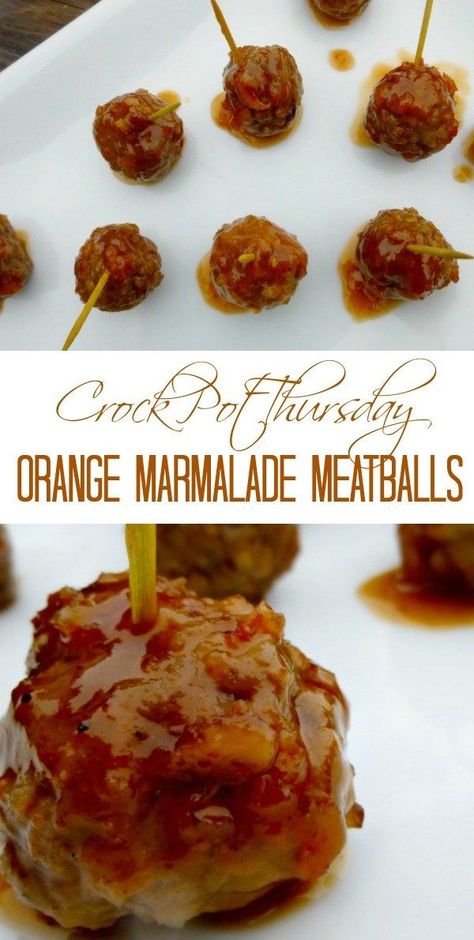 Orange Marmalade Meatballs, Marmalade Meatballs, Rice And Broccoli, Crockpot Appetizers, Appetizer Meatballs, Best Crockpot, Crock Pot Meatballs, Orange Marmalade, Ideas Food