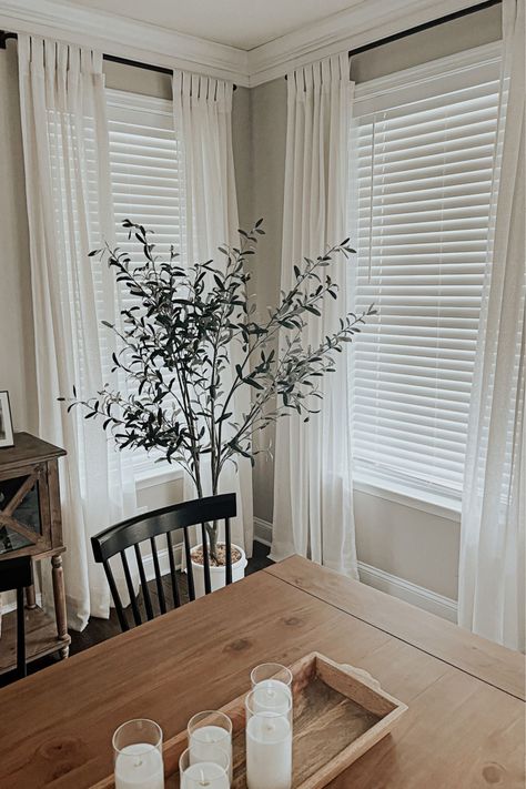 ourhomeondavinci's Living Room Collection on LTK French Curtain Rod, Blinds And Curtains Living Room, Sheers Curtains Living Room, Living Room Plants Decor, French Curtains, Living Room Blinds, Flat Decor, Blinds Design, Living Room Plants