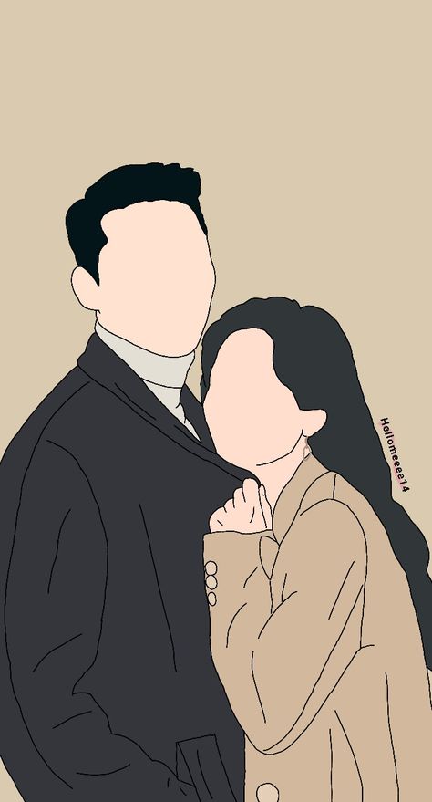 Kdrama Line Art, Cloy Kdrama, Couple Vector Art, Kdrama Illustration, Art Kdrama, Billionaire Boyfriend, Cartoon Line Art, Kdrama Fan Art Wallpaper, Kdrama Art