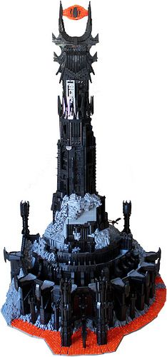 Barad-dûr, the Dark Tower in Mordor | Flickr - Photo Sharing! Lego Lotr, Lego Lord Of The Rings, Barad Dur, Lego Castle Minifigures, Lego Castle Moc, Lego Lotr Minifigures, Lego Lord Of The Rings Minifigures, Lego Boards, Lego Castle