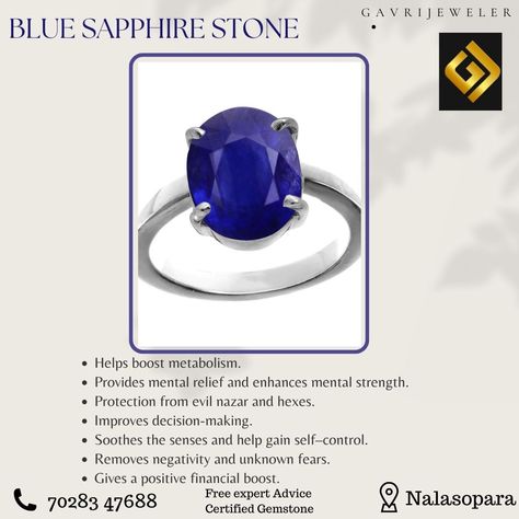 Do you know Astrology Benefits of BLUE SAOOHIRE STONE? Read Full Details in Post! @gavrijeweller #bluesapphirestone #benefitsbluesapphirestone #rubystoneastro #astrology #bluesapphirestonestonebenefits #bluesapphirestoneonline #gavrijeweller #jewellershop Blue Sapphire Benefits, Crystals Healing Properties, Crystals Healing, Mental Strength, Ruby Stone, Self Control, Boost Metabolism, Sapphire Stone, Healing Properties