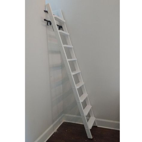 Ladder Closet, Home Library Organization, Loft Ladder Ideas, Indoor Ladder, Shed Conversion Ideas, Ladder Loft, Ladder Library, Diy She Shed, She Shed Designs