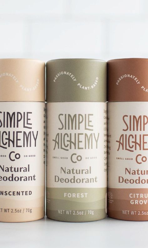 A new brand and packaging for Simple Alchemy Co. by Perspektiiv Design Co. This sustainable packaging design was inspired by the natural ingredients that they use in their products and the pigments that inspire them. (Packaging design, sustainable packaging, ecofriendly packaging design, beauty brand, natural beauty branding, natural beauty logo, natural color palette, modern logo design, logo designer, kraft tube, brand designer for natural products, branding, perspektiiv, made in oregon) Ingredients Packaging Design, Sustainable Beauty Packaging, Sustainable Beauty Products, Natural Beauty Packaging, Gender Neutral Packaging, Natural Package Design, Natural Products Packaging, Boho Packaging Design, Eco Friendly Branding Design