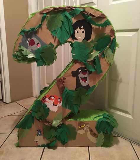 Libro de la selva Jungle Book Birthday Party, Jungle Book Cake, Jungle Book Birthday, Jungle Book Party, Book Birthday Parties, Jungle Theme Birthday Party, Book Themed Party, Lion King Party, 2nd Birthday Party For Boys