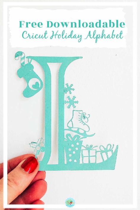 Christmas Alphabet Letters, Cricut Christmas Cards, Cricut Christmas Ideas, Christmas Crafts To Sell, Idee Cricut, Free Cricut, Projets Cricut, Christmas Craft Projects, Christmas Alphabet