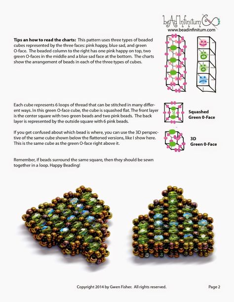 gwenbeads: Notation for Cubic Right Angle Weave CRAW Cubic Right Angle Weave, Beads Tutorial, Beading Designs, Beadwork Tutorial, Beadwork Designs, Pendant Tutorial, Right Angle Weave, Beaded Beads, Beautiful Beadwork