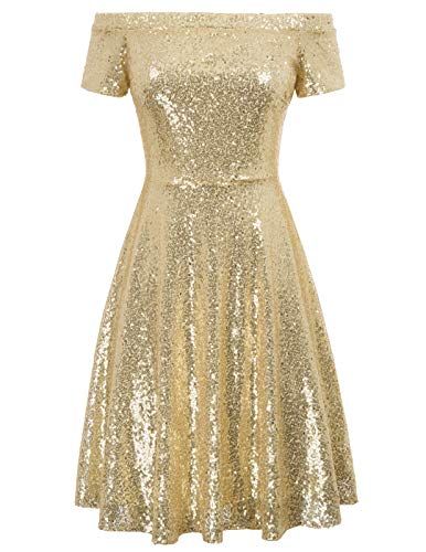 Bridesmaid Dress Short, Cute Skater Dresses, Sequin Bridesmaid Dress, Rose Gold Sequin Dress, Sequin Bridesmaid, A Line Evening Dress, Sequin Bridesmaid Dresses, Evening Dresses Online, Gold Sequin Dress