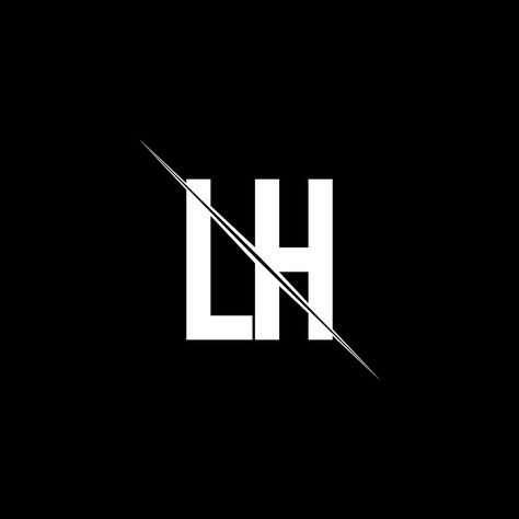 LH logo monogram with slash style design template Lh Logo Design, Slash Style, Cool Football Boots, Family Logo, Esports Logo, H Logos, Background Wallpaper For Photoshop, Youtube Logo, Letter Logo Design