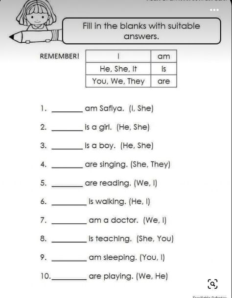 Second Class Worksheet, English Homework, Basic English Grammar Book, Teach English To Kids, English Grammar Exercises, English Worksheets For Kindergarten, Grammar For Kids, English Grammar Book, Personal Pronouns