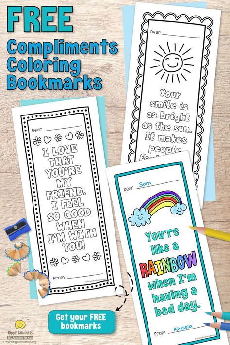 Kindness Bookmarks Free Printable To Color, Kindness Stem Activities For Kids, Kindness Bookmarks Free Printable, Kindness Day Activities Kids, Kindness Week Activities, Kindness Crafts For Kids, Kindness Games, Kindness Bookmarks, Kindness Ninja